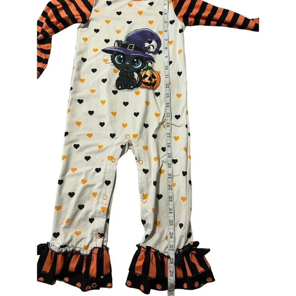 Penelope Plum One-piece Halloween Outfit Size 3T Ruffle Girls Toddler Pajamas - Picture 6 of 6